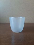 Szklany matowy wazon osłonka na świeczkę szklanka z matowego szkła tulipan