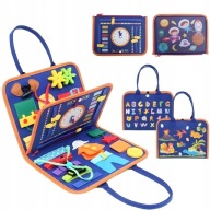 Książeczka sensoryczna manipulacyjna Montessori edukacyjna filcowa dzieci