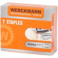 Zszywki do tackera kształt T 10mm x 1,8mm x 1,2mm5000 sztuk Werckmann