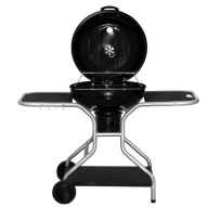 Grill węglowy na kółkach zamykany Austin 57 ⌀54 cm z półkami - Mustang