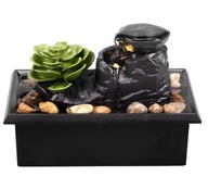 FONTANNA STOŁOWA Z WODOSPADEM LED DEKORACYJNA DO DOMU BIURA RELAKS