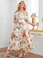 Okazja !_NOWA luksusowa WYSMUKLAJĄCA sukienka CARMEN maxi_pasek_SHEIN_46/48