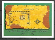 ANTIGUA & BARBUDA -podróże floty Kolumba do Ameryki 1992 ** Mi B-237 (056)