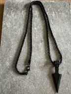 Naszyjnik męski czarny Grot strzały