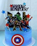 Topper AVENGERS 11szt. Toper Na tort Urodzinowy Spiderman Hulk