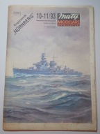 Niemiecki lekki krążownik "NURNBERG" 1:200 Mały Modelarz numer 10-11/1993