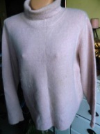 ZE- ZE sweter golf baby pink 48 50 angora wool L