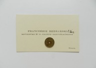 21 PUŁK UŁANÓW - WIZYTÓWKA 1933 r., ROTMISTRZ BEDNARSKI - KAWALERIA, KATYŃ