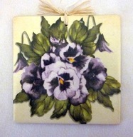 Robótkownia Kafelek obrazek 15x15 Kwiat kwiaty Bratki