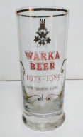 szklanka PIWO WARKA BEER 1975- 1985 PRL, ZŁOTE LOGO