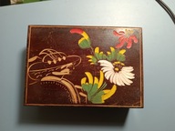 Góral drewniane pudełko ładne PRL