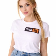 Koszulka Step Sis Śmieszna Nadruk Meme Bawełna Sublimacja