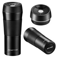 Kubek termiczny TERMOS GORĄCE NAPOJE Herbata Kawa CZARNY 400ml MEACTIVE