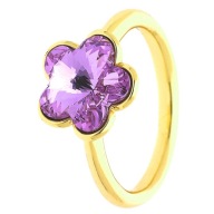 31153 Pierścionek pozłacany 18K średnica 20 mm VIOLET CRYSTAL SWAROVSKI