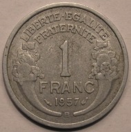 FRANCJA - 1 frank 1957 "B" - Beaumont-le-Roger
