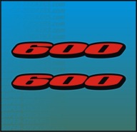 2x Naklejka 600 dla SUZUKI GSX-R Zadupek Tył Nalepka Znaczek Pojemność GSXR
