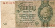 50 Reichsmark 1933 7 cyfr III Rzesza - P-182a.1.9