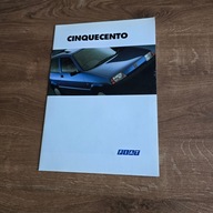 Fiat Cinquecento 1993 j.angielski prospekt folder katalog broszura