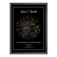 MAPA GWIAZD PARSONALIZOWANY PREZENT NA WAALENTYNKI KREATYWNY PREZENT OBRAZ