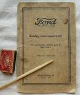 FORD model T - KATALOG CZĘŚCI ZAPASOWYCH - 1926. TADEUSZ TAŃSKI