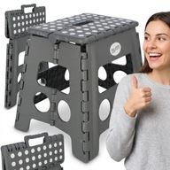 TABORET STOŁEK SKŁADANY KUCHENNY ANTYPOŚLIZGOWY PODEST EASYFORM SZARY 32CM