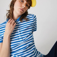 LACOSTE Pima Cotton Striped Polo Shirt Slim Fit koszulka damska 34 XS