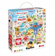 Puzzle Obserwacyjne MAPA POLSKI 100 ELEMENTÓW Idealny Prezent dla Dzieci 5+