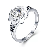 Pierścionek s1 Platerowany Platyną CZ / Spinel – Franko R 10 (23)