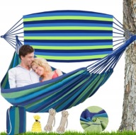 HAMAK OGRODOWY 2 OSOBOWY HUŚTAWKA XXL MOCNY WZMOCNIONY DUŻY + TORBA ETUI