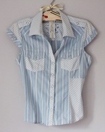 River Island**Bluzka Top**gorsetowe Wiązanie Jeans**38/M