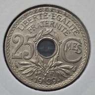 *FRANCJA [0126]*25 centymów 25 CMES 1939 Trzecia Republika Czapka frygijska