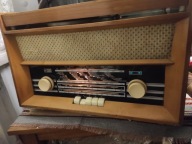 Stare radio lampowe Sonata z adapterem PRL retro