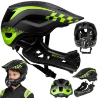 KASK NA ROWER ROLKI HULAJNOGĘ SZCZĘKOWY ODPINANY ENDURO MTB FULLFACE 50-54
