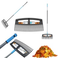 GRABIE OGRODOWE TWORZYWO SZTUCZNE DO LIŚCI TRAWY SOLIDNE MOCNE Z TRZONEM