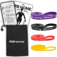 ZESTAW 4 MOCNYCH GUM OPOROWYCH POWER BAND DO TRENINGU FITNESS SIŁOWNIA