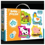 Puzzle Baby Classic Zwierzęta na wsi Trefl 36070 + 4 Układanki