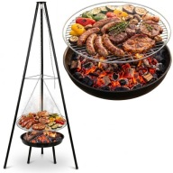 PALENISKO TRÓJNÓG GRILL RUSZT OGNISKOWY OGRODOWY WISZĄCY DUŻY 52CM OGNISKO