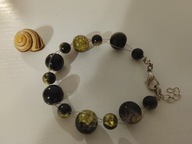 Bransoletka zielono czarna