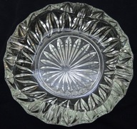 Kryształowa popielnica z kwiatkiem od 14 cm PRL