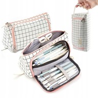 DUŻY PIÓRNIK SZKOLNY SASZETKA TRZYKOMOROWY WIELOFUNKCYJNY 3W1 DO SZKOŁY