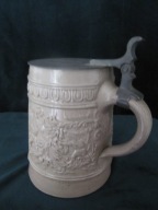 -OBNIŻKA-[@ez]Stary ok 1850r Ceramiczny Kufel Karczmiak -05-