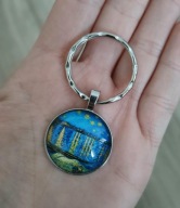 Gwieździsta noc nad Rodanem Van Gogh Breloczek do kluczy Brelok