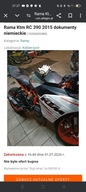 Rama Ktm RC 390 2014 dokumenty Niemieckie uszkodzona główka