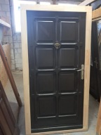 DRZWI Zewnętrzne Drewniane Sosnowe Pełne Wejściowe 104x201cm