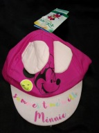 DISNEY Minnnie CZAPKA z DASZKIEM uszy NOWA 74-80