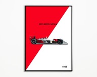 PLAKAT MCLAREN MP4/4 AYRTON SENNA 88 IDEALNY NA PREZENT NAJWYŻSZA JAKOŚĆ A3