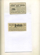 Reklama Prasowa z lat 30 uw-GRODZISK 2 x