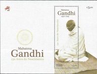 Portugalia 2019 Znaczki Blok 450 ** Mahatma Gandhi