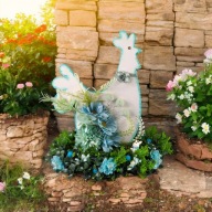 Stroik Wielkanocny z Kurą Robiona Dekoracja Świąteczna