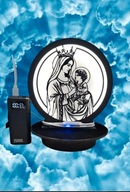 Lampka LED 3d z wizerunkiem Matki Bożej i Jezusa , elegancki ozdobny nocnik